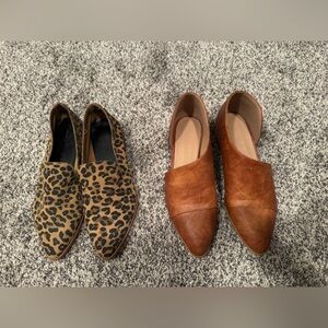 Leopard Print and Brown Women's Loafers